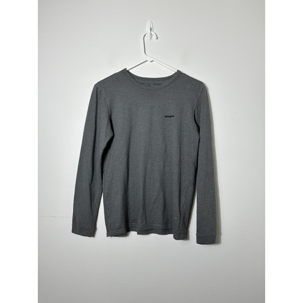 Patagonia Men's Long Sleeve Graphic T-shirt Sz Small Gray Outdoor Casual
